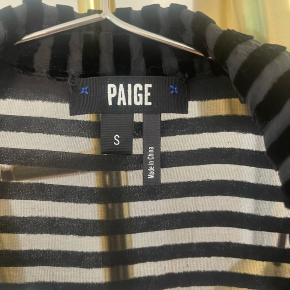 Paige velvet striped button down - Picture 3 of 4